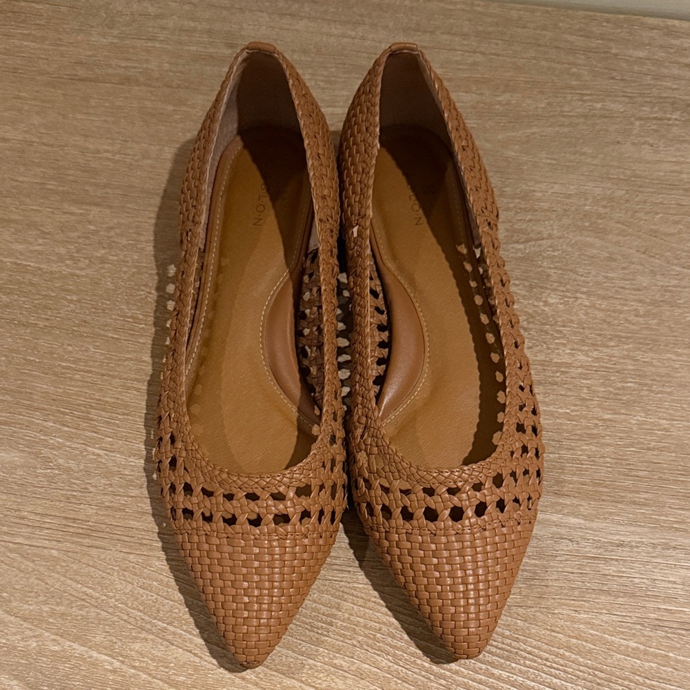 Caslon Brown Woven Flats